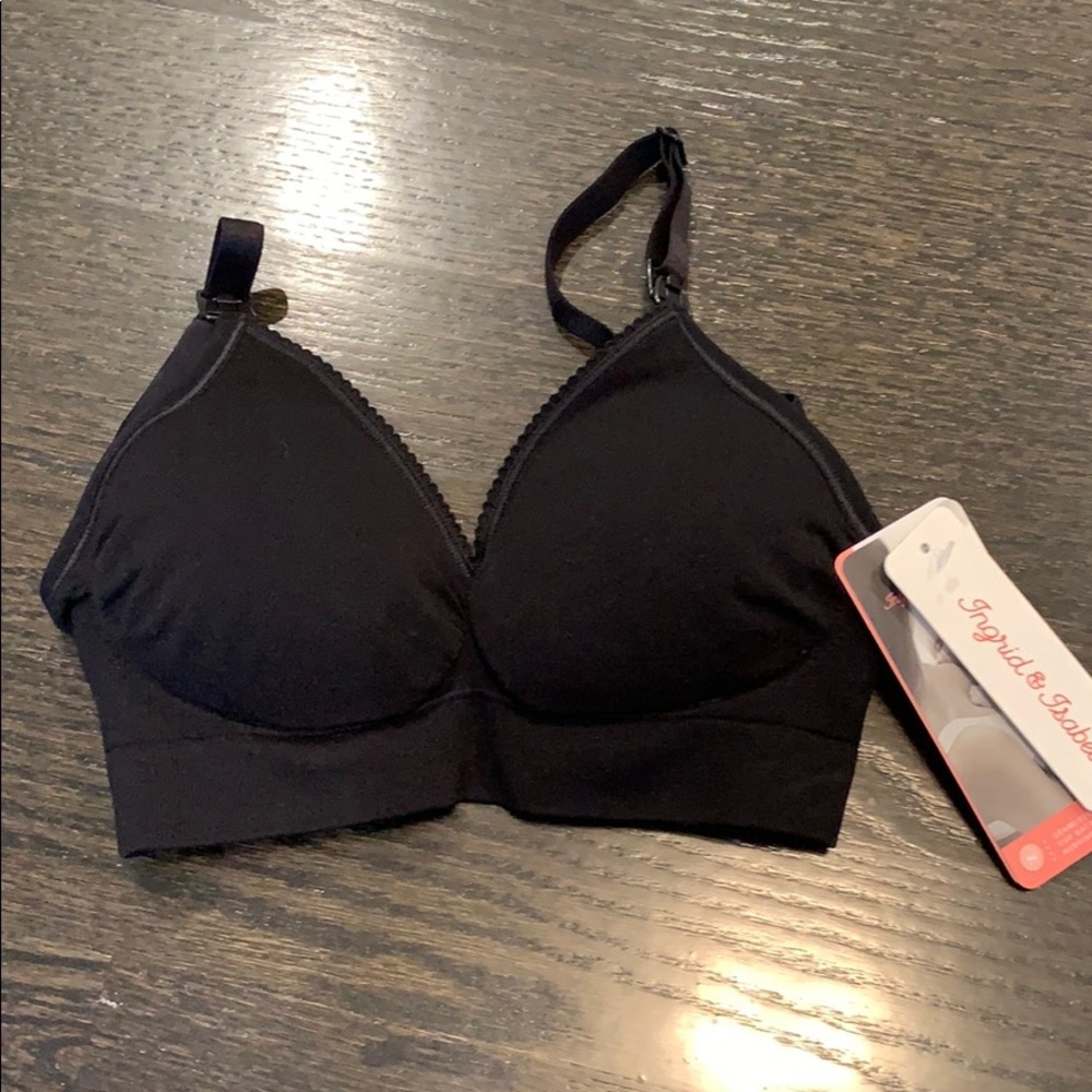 Sz S seamless drop cup back clasp nursing bra NWT